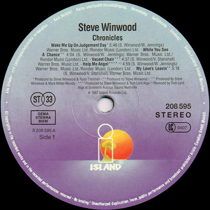 Steve Winwood : Chronicles (LP, Comp)