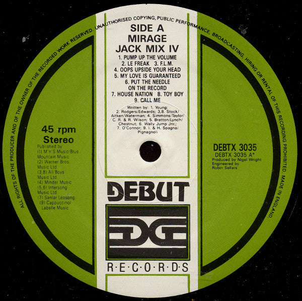 Mirage (12) : Jack Mix IV (12", P/Mixed)