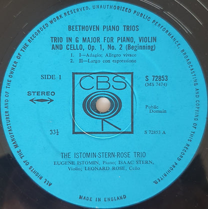 Ludwig van Beethoven, The Istomin/Stern/Rose Trio : Beethoven Piano Trios Part 2 (LP)