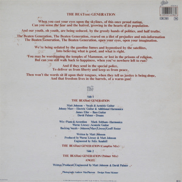 The The : The Beat(en) Generation (12", Maxi)
