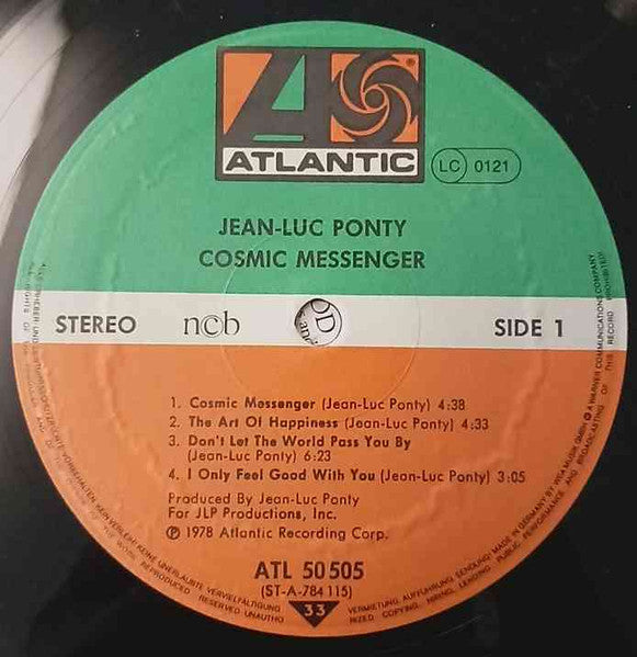 Jean-Luc Ponty : Cosmic Messenger (LP, Album, RE)