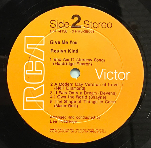 Roslyn Kind : Give Me You (LP, Album, Hol)