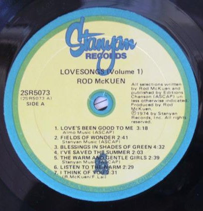 Rod McKuen : Love Songs (2xLP)