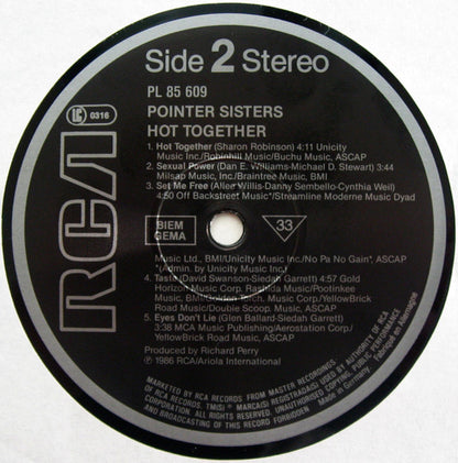 Pointer Sisters : Hot Together (LP, Album)