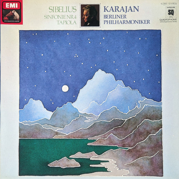 Jean Sibelius / Herbert Von Karajan - Berliner Philharmoniker : Sinfonie Nr. 4 / Tapiola (LP, Quad)
