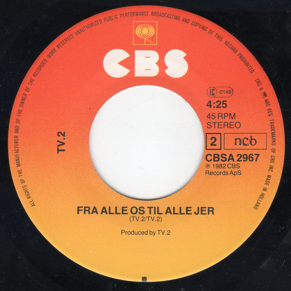 tv-2 : From All Of Us To All Of You (7", Ora)