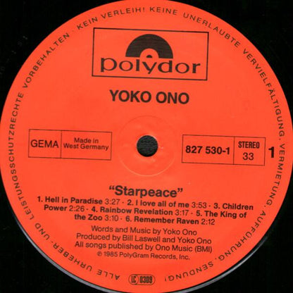 Yoko Ono : Starpeace (LP, Album)