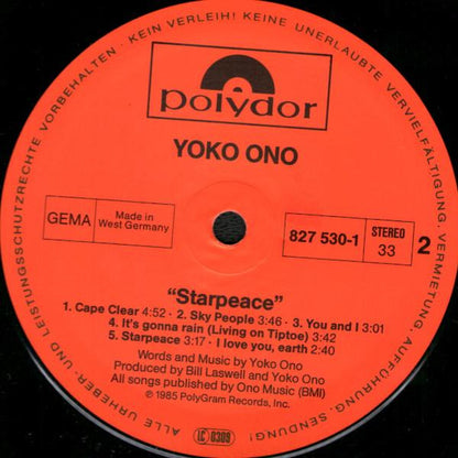 Yoko Ono : Starpeace (LP, Album)