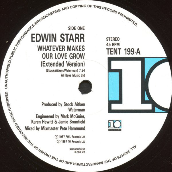 Edwin Starr : Whatever Makes Our Love Grow (12")