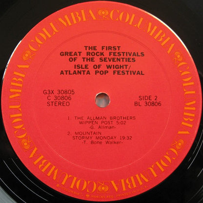 Various : The First Great Rock Festivals Of The Seventies - Isle Of Wight / Atlanta Pop Festival (3xLP, Album, Pit)