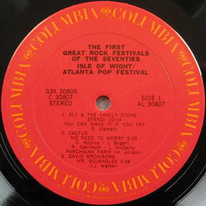 Various : The First Great Rock Festivals Of The Seventies - Isle Of Wight / Atlanta Pop Festival (3xLP, Album, Pit)