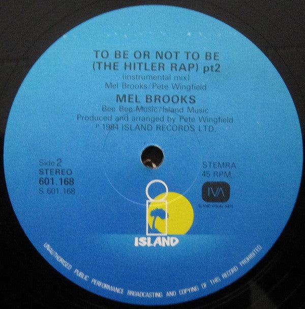 Mel Brooks : To Be Or Not To Be (The Hitler Rap) Pts. 1&2 (12")