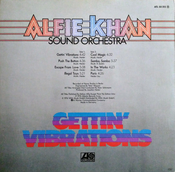 Alfie Khan Sound Orchestra : Gettin' Vibrations (LP, Album)