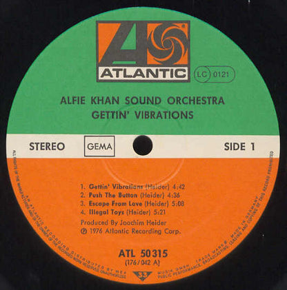 Alfie Khan Sound Orchestra : Gettin' Vibrations (LP, Album)