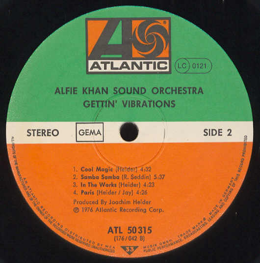 Alfie Khan Sound Orchestra : Gettin' Vibrations (LP, Album)