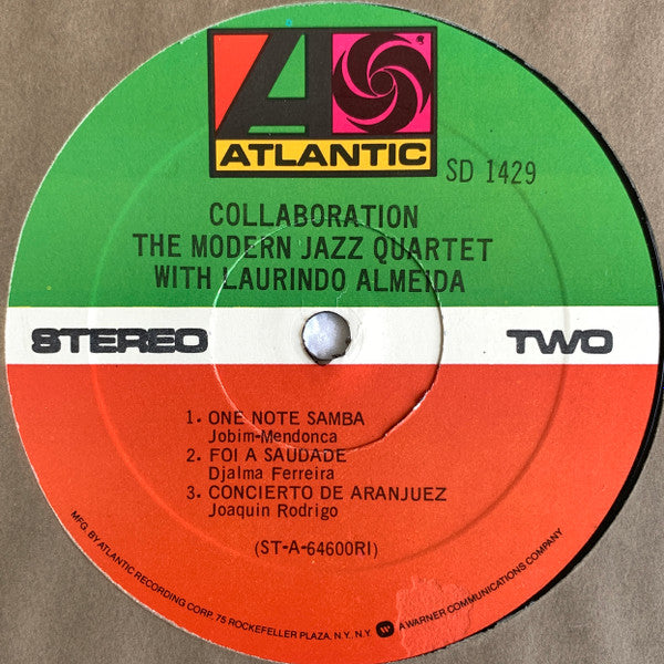 The Modern Jazz Quartet With Laurindo Almeida : Collaboration (LP, Album, RE)