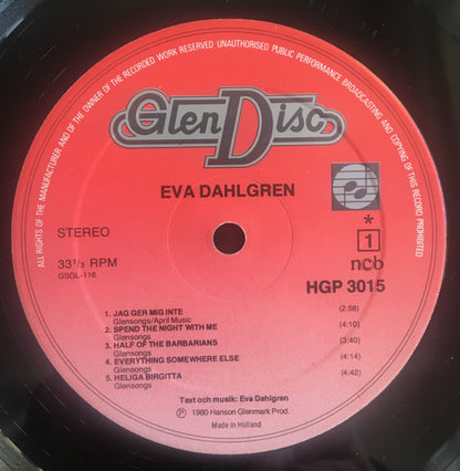 Eva Dahlgren : Eva Dahlgren (LP, Album, Gat)