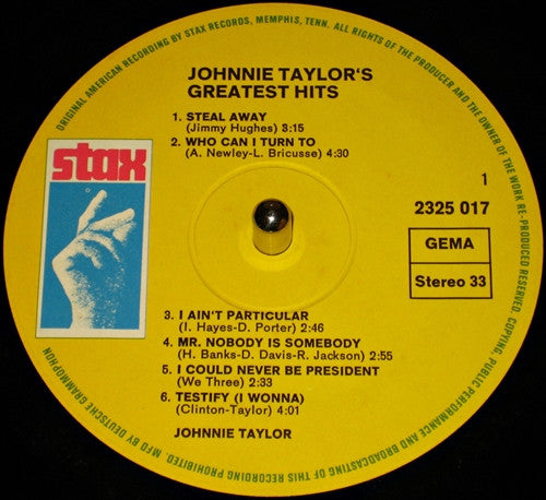 Johnnie Taylor : Johnnie Taylor's Greatest Hits (LP, Comp)