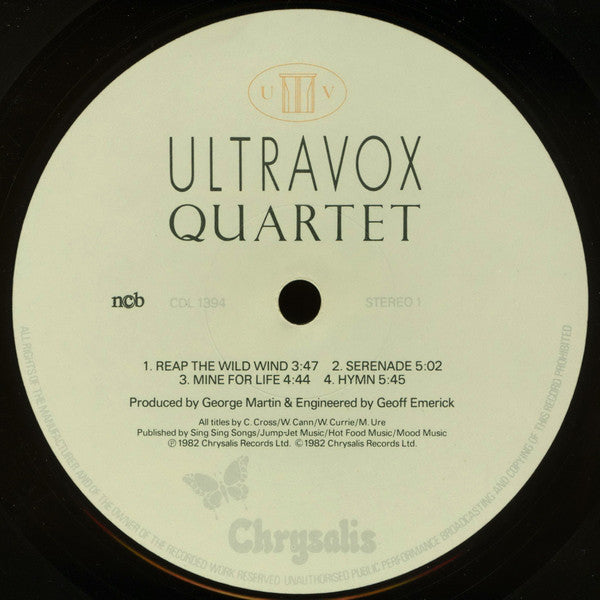 Ultravox : Quartet (LP, Album)