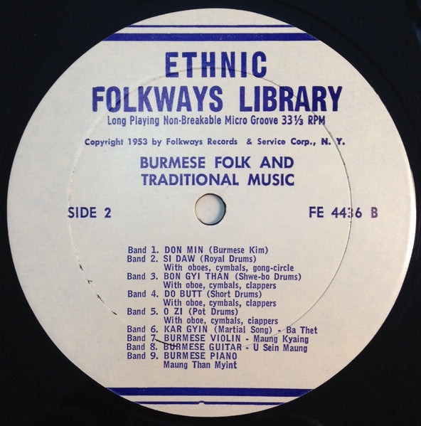 Various : Burmese Folk And Traditional Music (LP, Album)