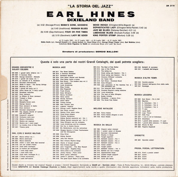 Earl Hines' Dixieland Band : Earl Hines Dixieland Band (LP, Album)