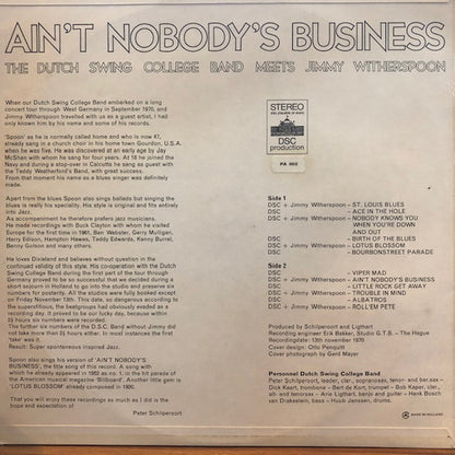 The Dutch Swing College Band Meets Jimmy Witherspoon : Ain't Nobody's Business (LP, Album)