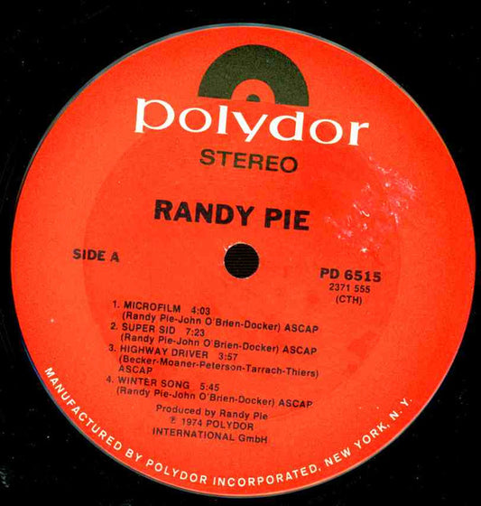 Randy Pie : Randy Pie (LP, Album, CTH)