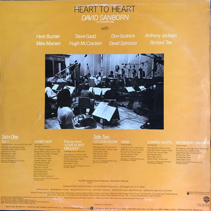 David Sanborn : Heart To Heart (LP, Album)