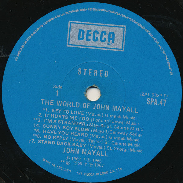 John Mayall : The World Of John Mayall (LP, Comp)