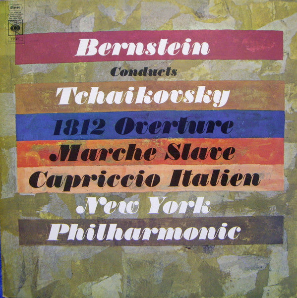 Leonard Bernstein Conducts Pyotr Ilyich Tchaikovsky, New York Philharmonic : 1812 Overture / Marche Slave / Capriccio Italien (LP)