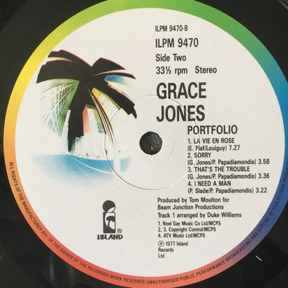 Grace Jones : Portfolio (LP, Album, P/Mixed, RE)