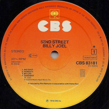 Billy Joel : 52nd Street (LP, Album)