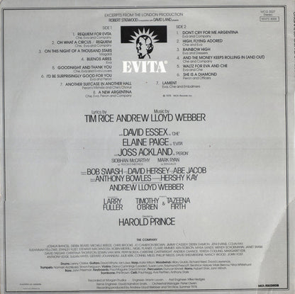 Andrew Lloyd Webber And Tim Rice : Evita (LP, Album, Lab)