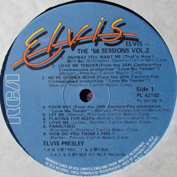 Elvis Presley : The '56 Sessions Volume 2 (LP, Comp, Mono)