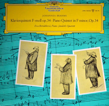 Johannes Brahms ‧ Eva Bernáthová ‧ Janáček Quartet : Klavierquintett F-moll Op. 34 (LP, Album, Mono)