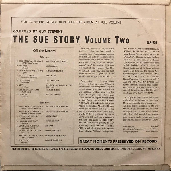 Various : The Sue Story Volume Two (LP, Comp, Mono)