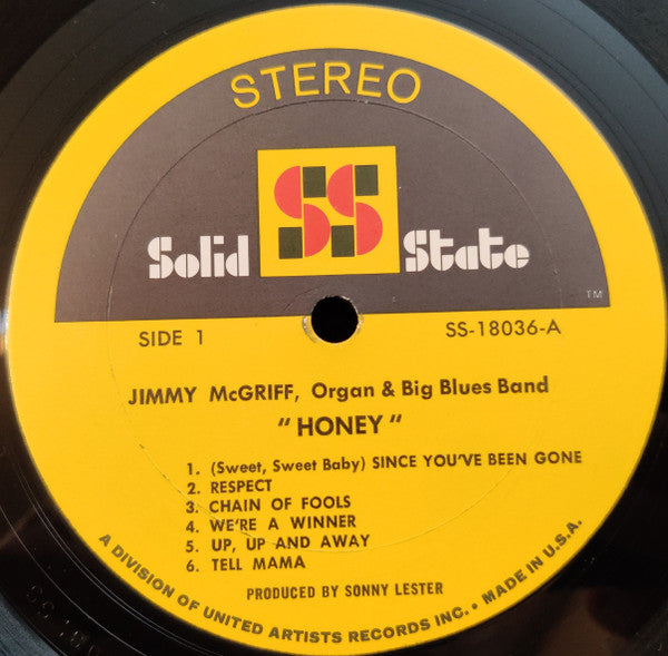 Jimmy McGriff Organ And Blues Band : Honey (LP, Album)