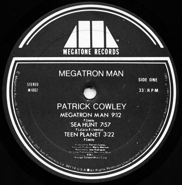 Patrick Cowley : Megatron Man (LP, Album)