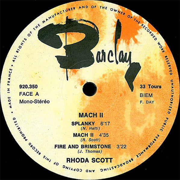 Rhoda Scott : A L'Orgue Hammond Vol 4 Mach 2 (LP, Album)