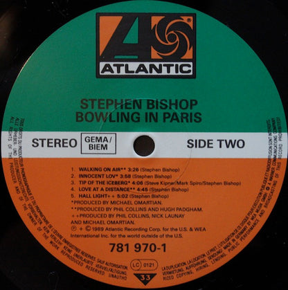 Stephen Bishop : Bowling In Paris (LP, Album)