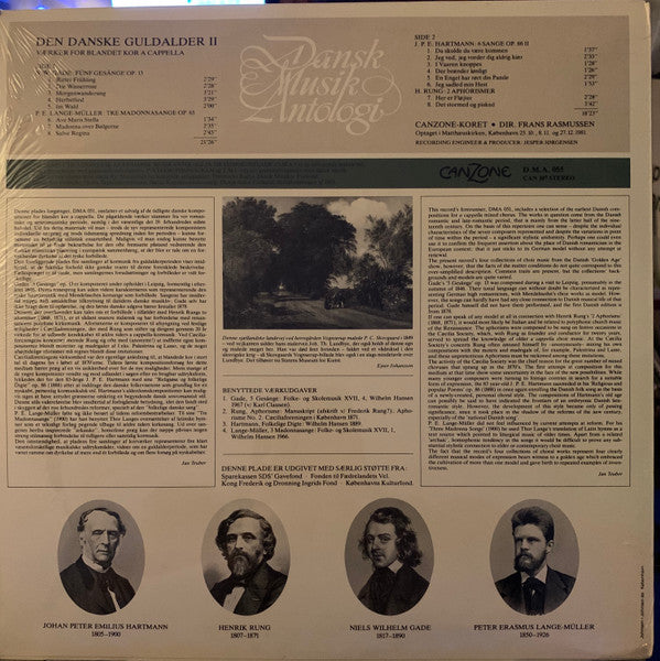 Canzone Koret • Dir. Frans Rasmussen : Den Danske Guldalder II (Værker For Blandet Kor A Cappella) (LP, Album)