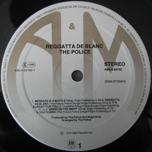 The Police : Reggatta De Blanc (LP, Album)