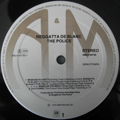 The Police : Reggatta De Blanc (LP, Album)