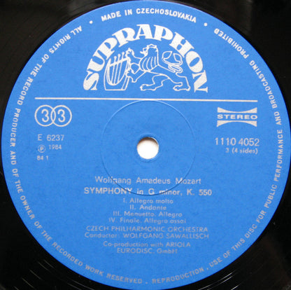 Wolfgang Amadeus Mozart - The Czech Philharmonic Orchestra, Wolfgang Sawallisch : Symphonies Nos· 38··41 In D Major "Prague" In E Flat Major In G Minor In C Major "Jupiter"  (2xLP, Comp)