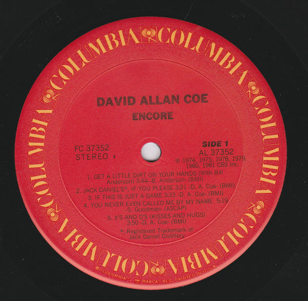 David Allan Coe : Encore (LP, Comp)