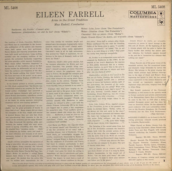Eileen Farrell : Arias In The Great Tradition (LP, Album, Mono)