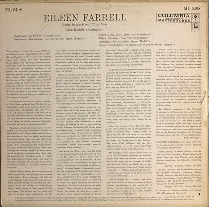 Eileen Farrell : Arias In The Great Tradition (LP, Album, Mono)