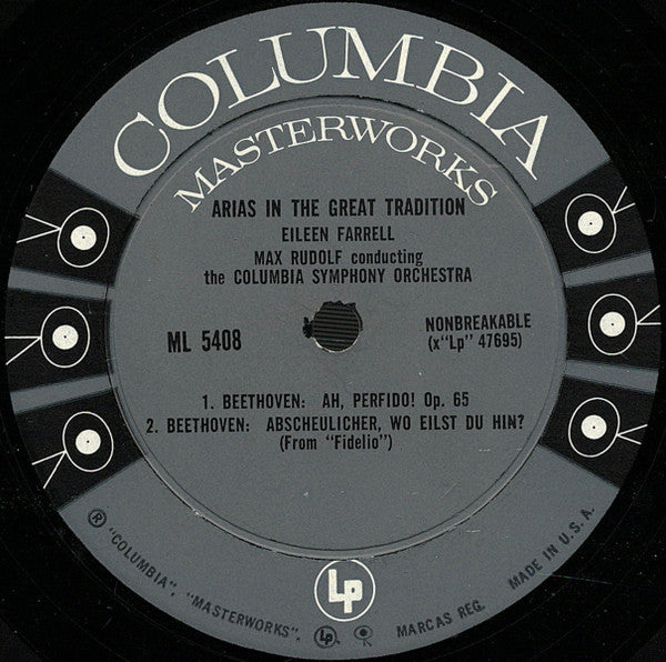 Eileen Farrell : Arias In The Great Tradition (LP, Album, Mono)