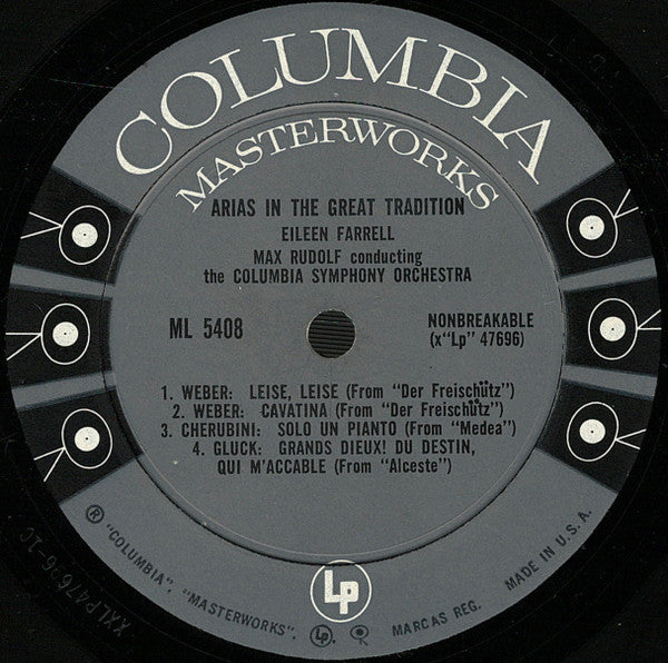 Eileen Farrell : Arias In The Great Tradition (LP, Album, Mono)