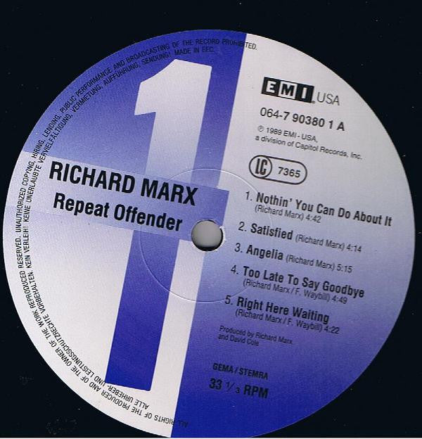 Richard Marx : Repeat Offender (LP, Album)